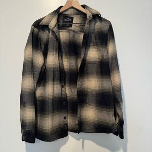 Hollister Men's Black  Plaid long sleeve shirt